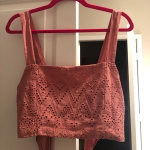 Free People Pink Crop Top Tank never worn!